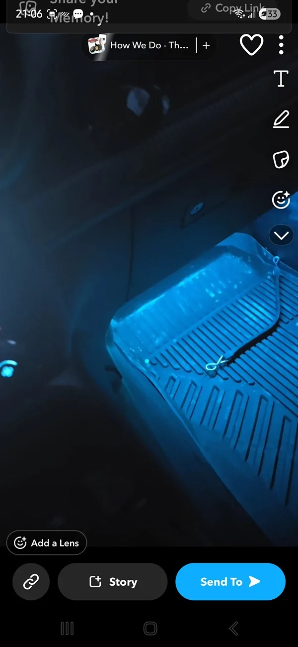 Ford Ranger Ambient lighting in the footwell? Screenshot_20260122_210628_Snapchat