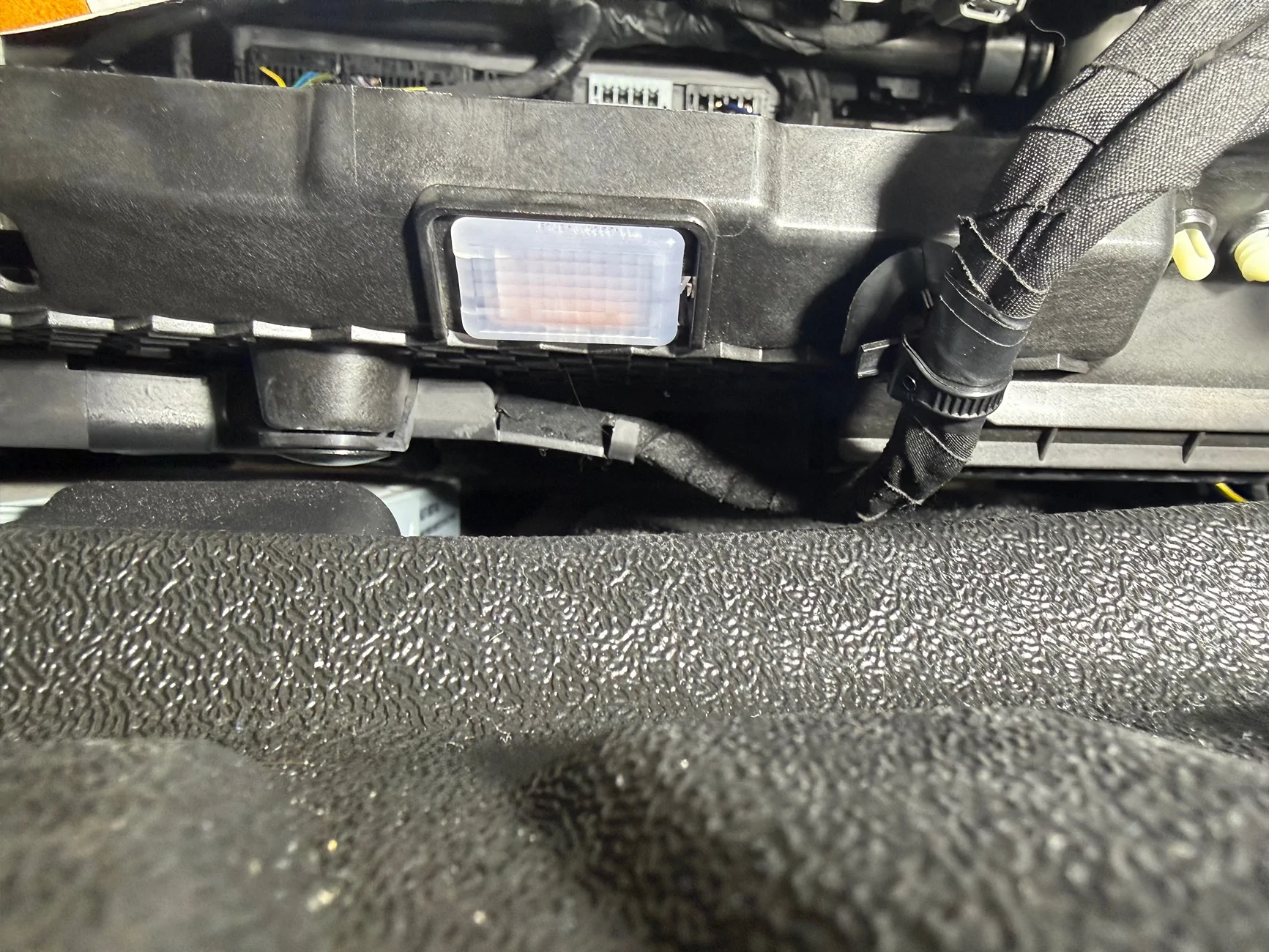 Ford Ranger Underseat ambient lighting installed IMG_1547