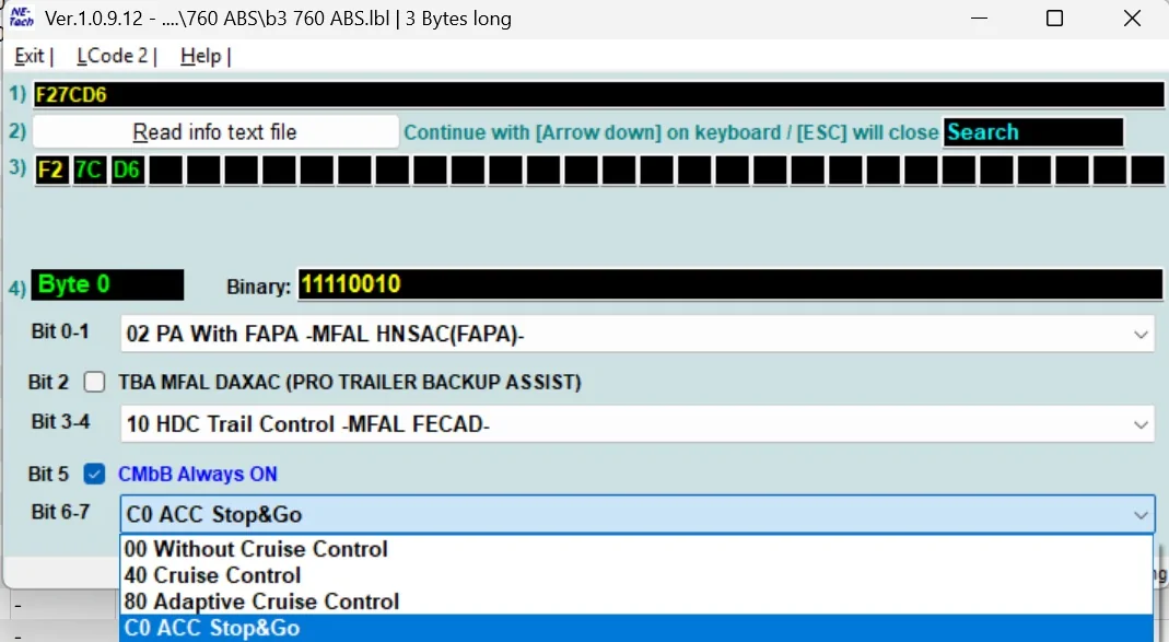 Ford Ranger Ranger 6G FORScan data decoding tool(s) project 8