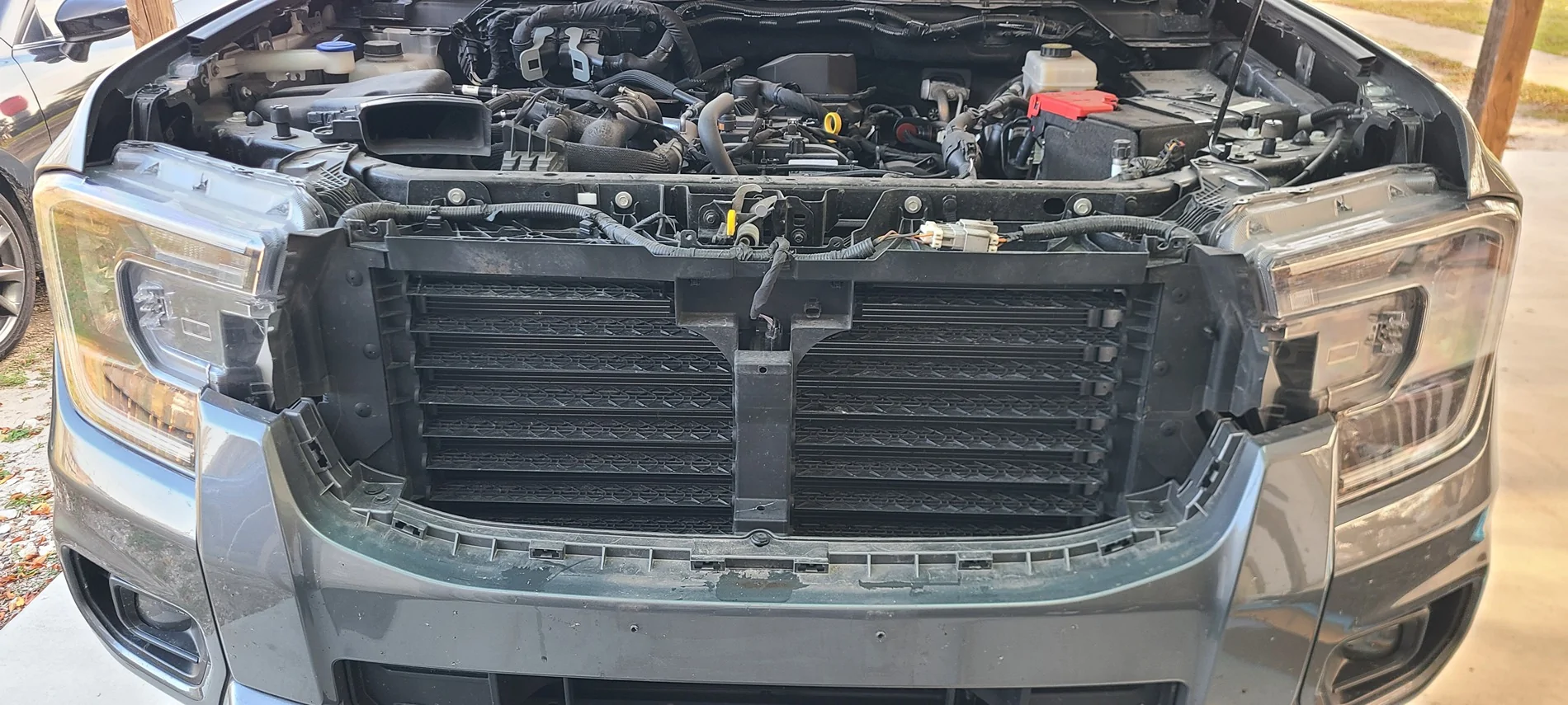 Ford Ranger Ranger Raptor grill on regular Ranger - DIY install with pics 20260204_094639