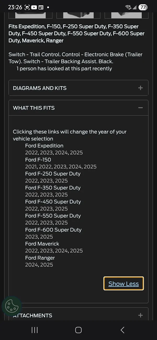 Ford Ranger Dealer says, "can't add brake controller" to trailer tow package Screenshot_20260108_232626_Samsung Internet