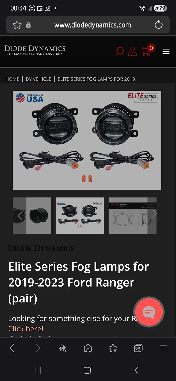 Ford Ranger Fog light options Screenshot_20260207_003404_Samsung Internet