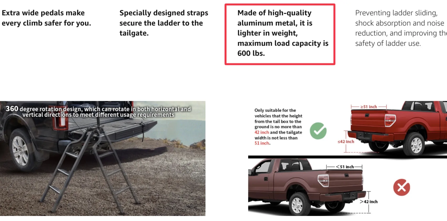 Ford Ranger Tailgate folding step ladder installed 2024 Ranger Raptor IMG_3919