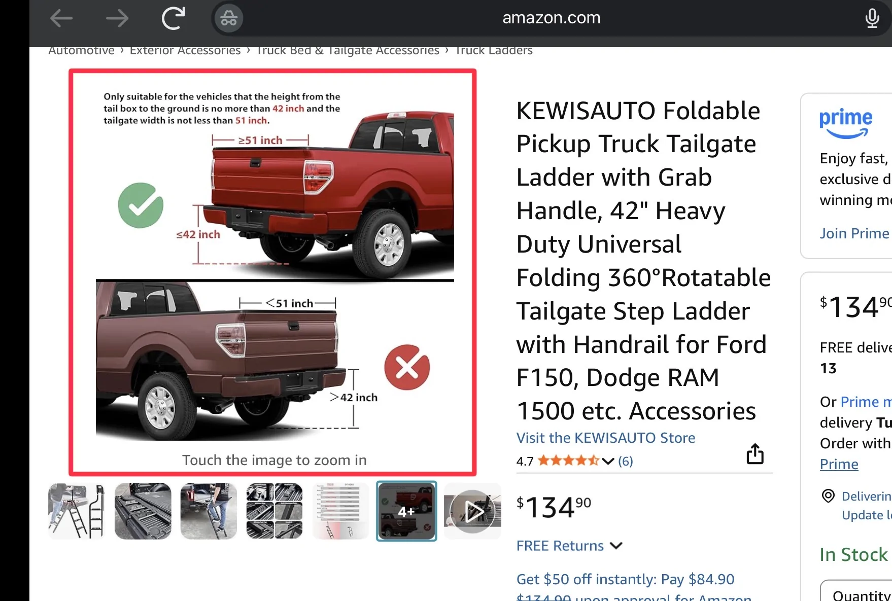Ford Ranger Tailgate folding step ladder installed 2024 Ranger Raptor IMG_3922