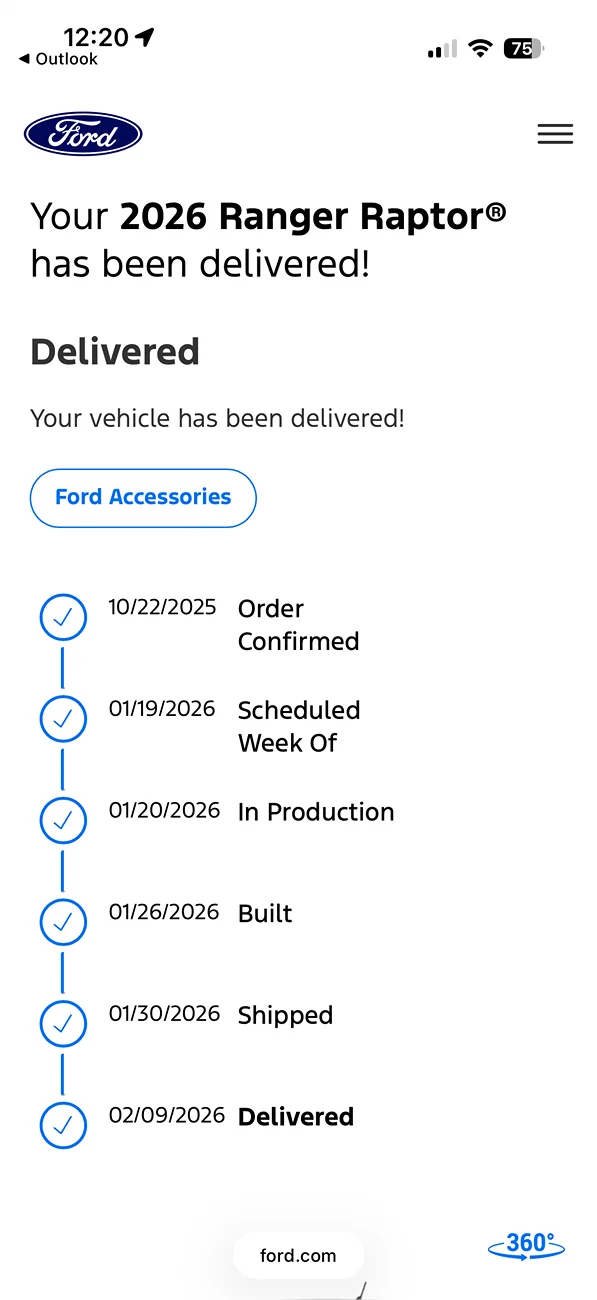 Ford Ranger My new 2026 Ranger Raptor is alive 1770662595632-w2