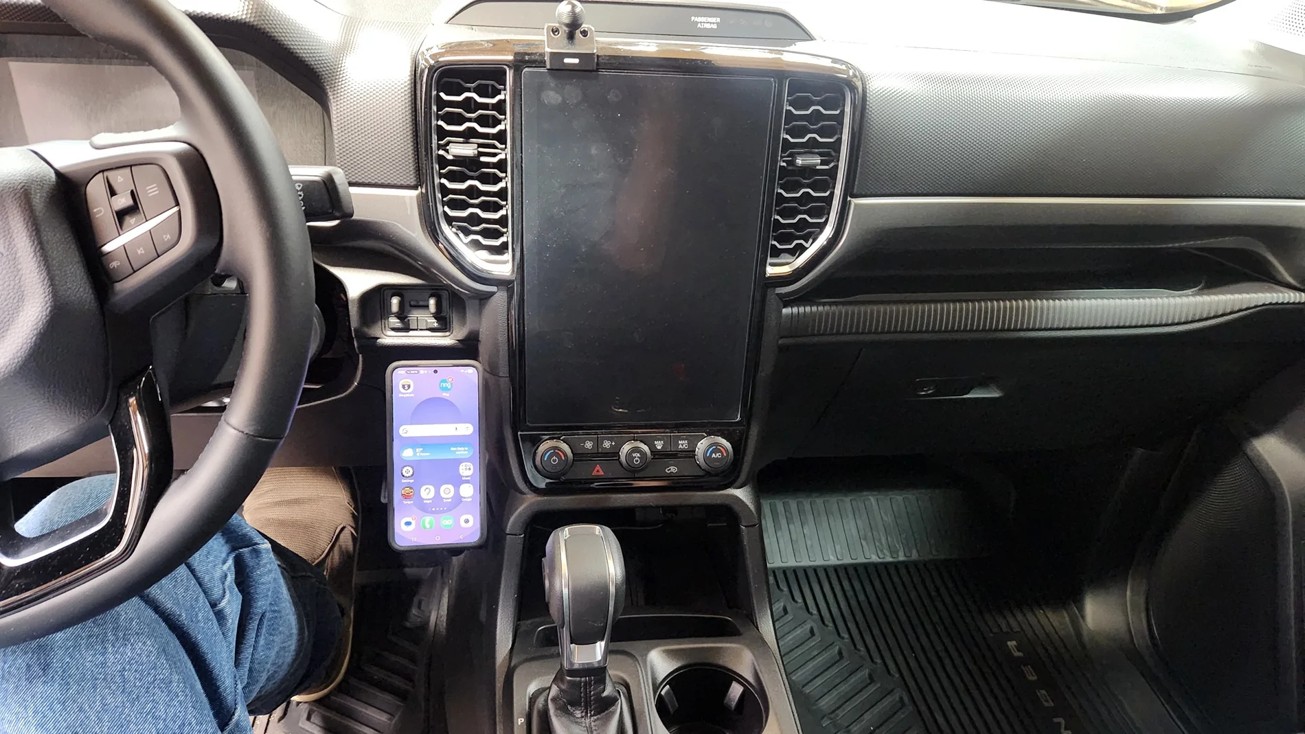 Ford Ranger Console Side phone mount with Qi2 charging 20260213_160340