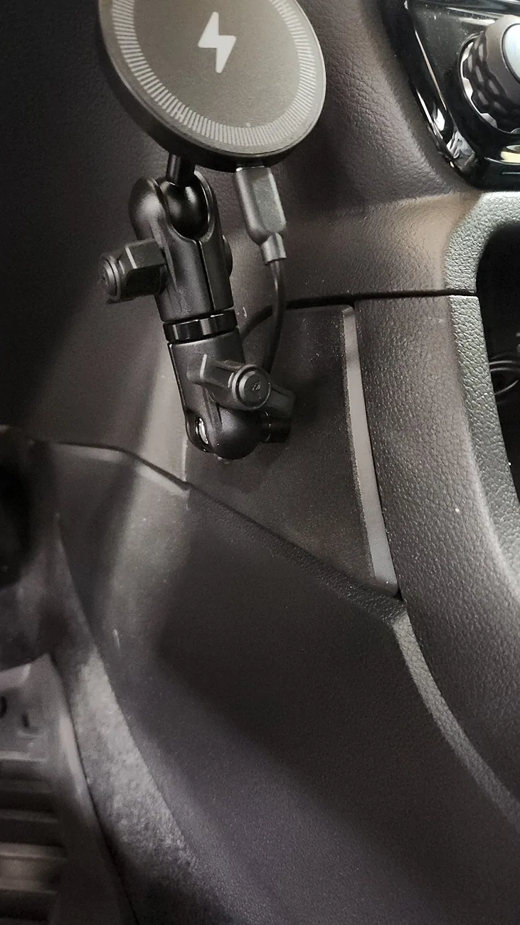 Ford Ranger Console Side phone mount with Qi2 charging 20260213_160403