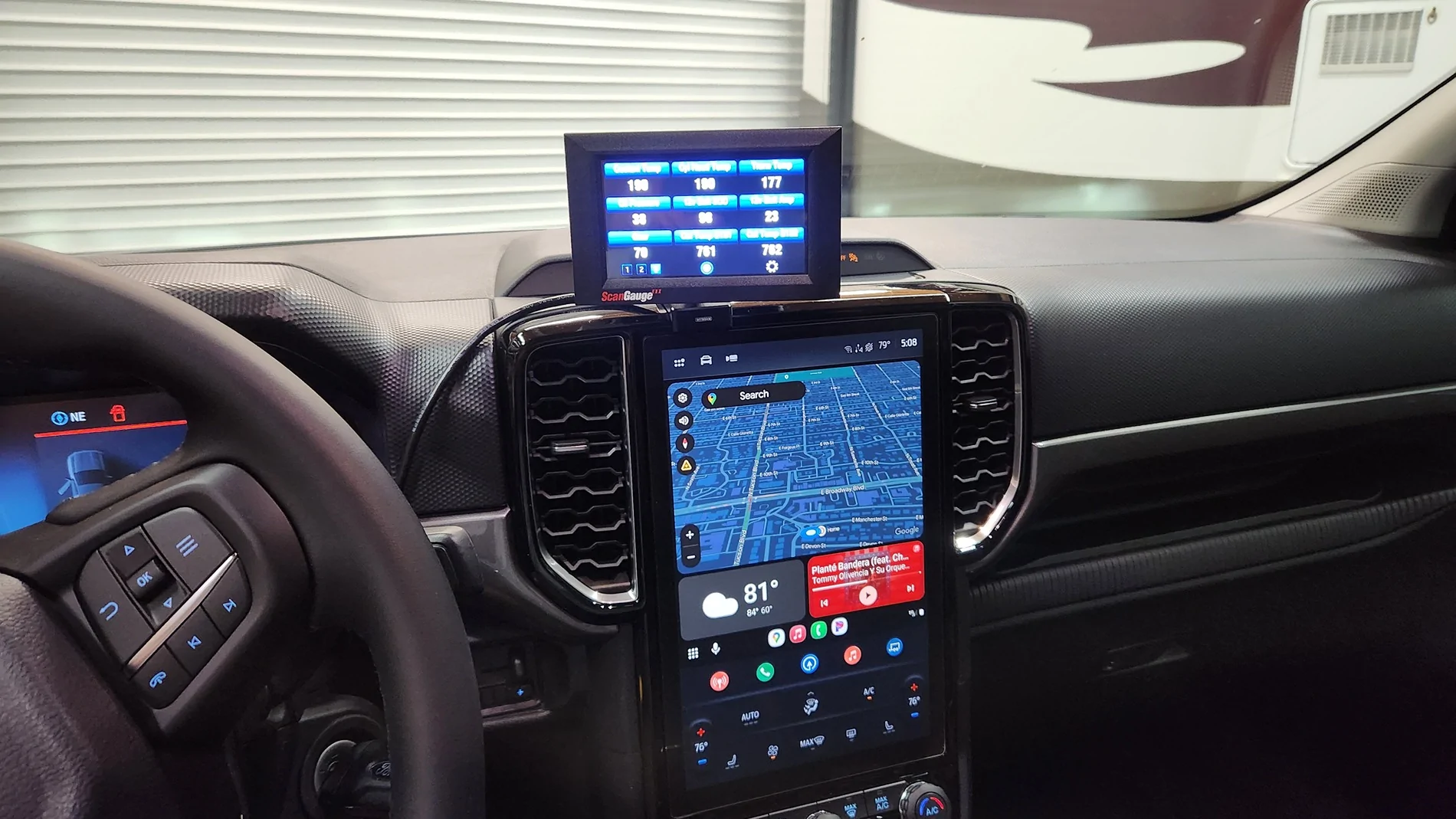 Ford Ranger Console Side phone mount with Qi2 charging SG3blu