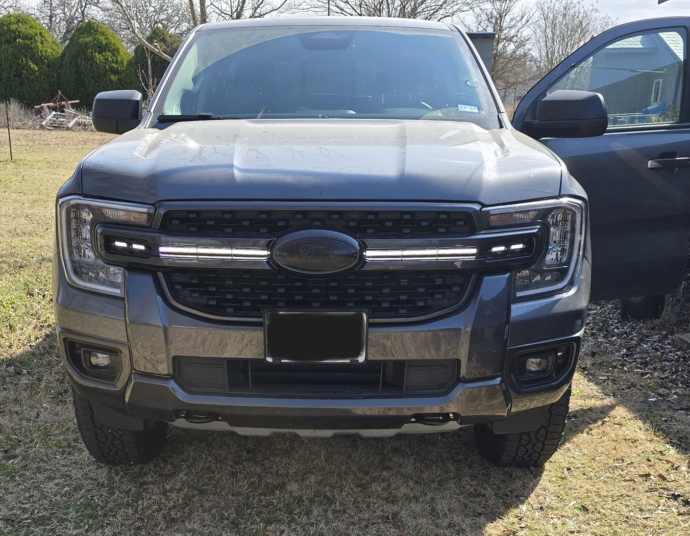 Ford Ranger Custom grill light bar on 2025 XLT Grill1]1