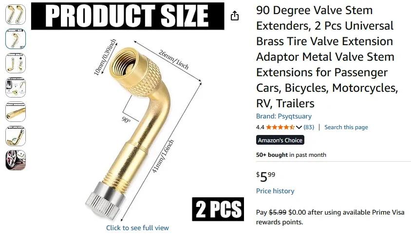 Ford Ranger HOW TO: Spare tire extension hose - check the pressure without lowering it 90 valve stem