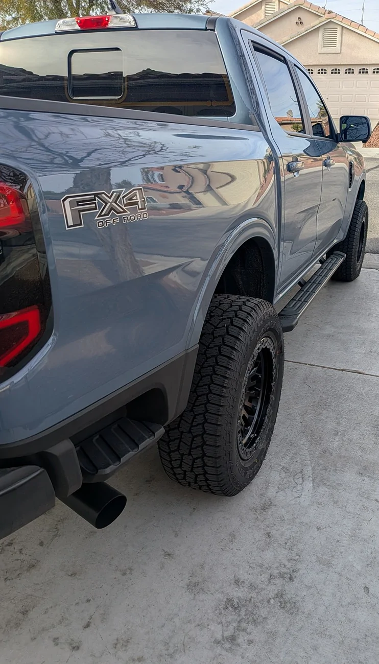 Ford Ranger Bigger tires 2 inch leveling kit side_1_tires