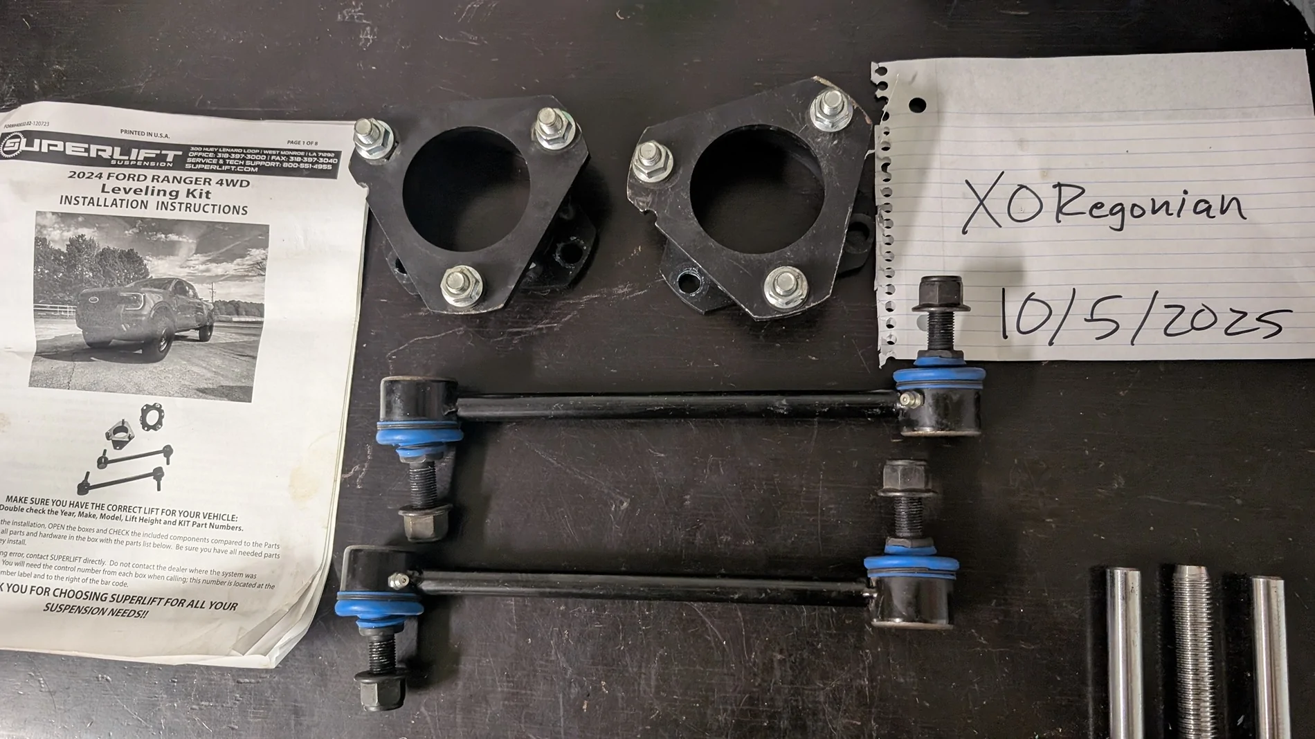 Ford Ranger Superlift leveling kit - $100 71805-340d7b03aa023e119893f894f6452237