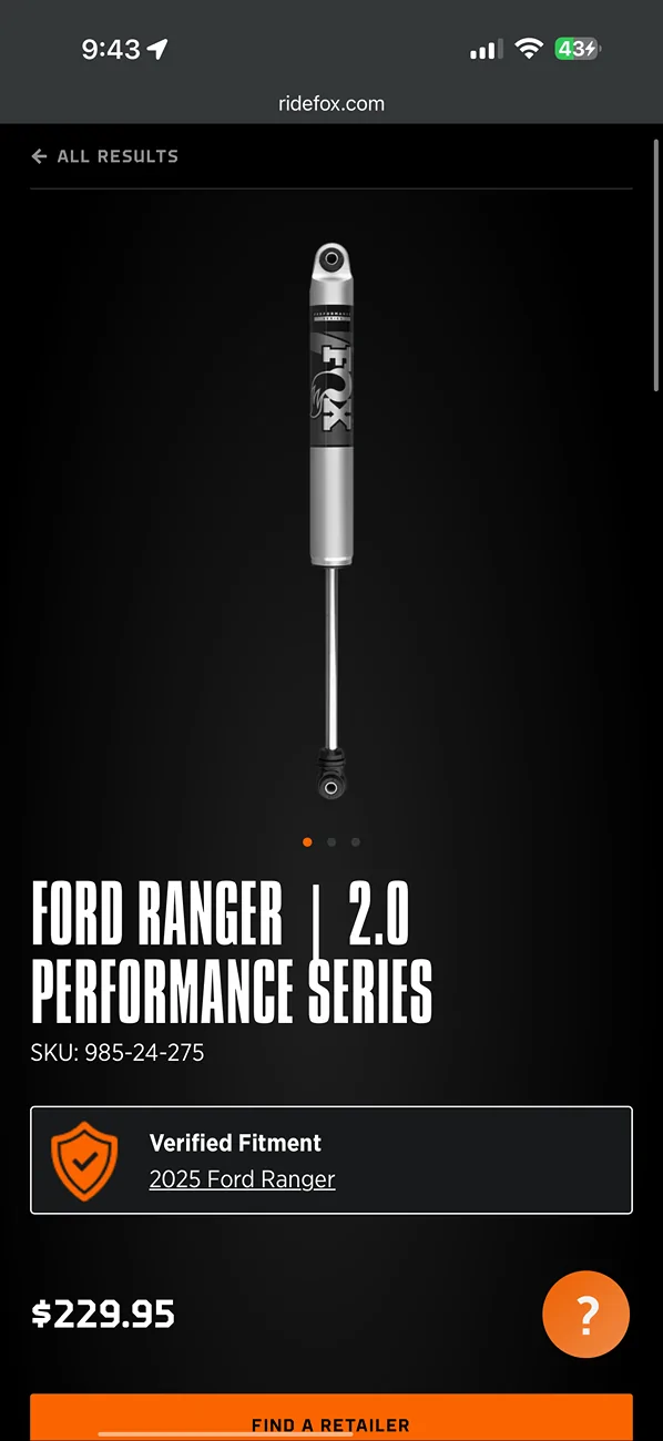 Ford Ranger Non-Raptor - Fox Shocks 2.0/2.5 IMG_1372