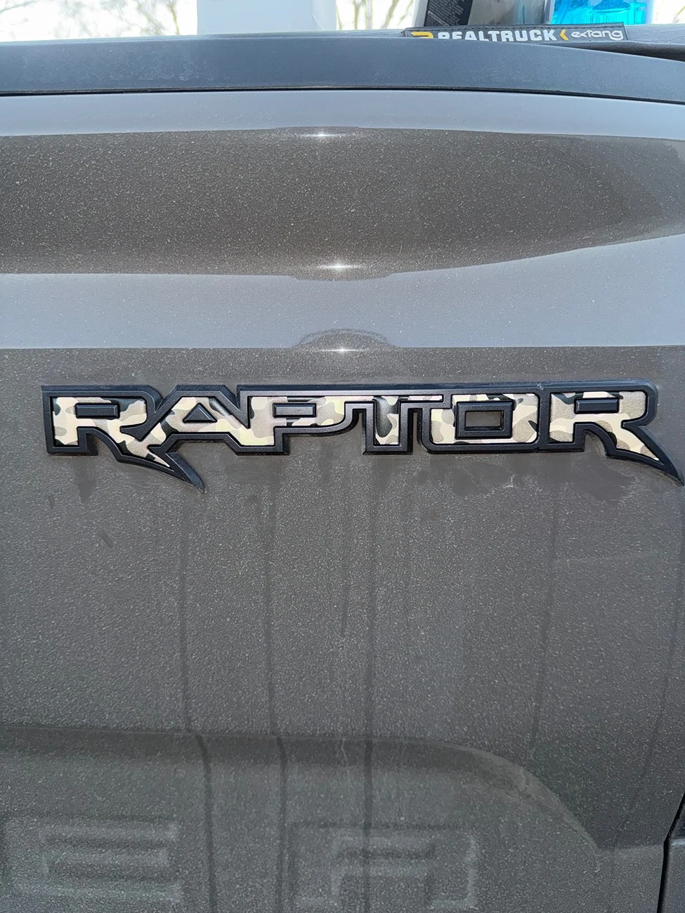 Ford Ranger Installed Tukskinz Raptor emblem and tailgate inserts IMG_7669