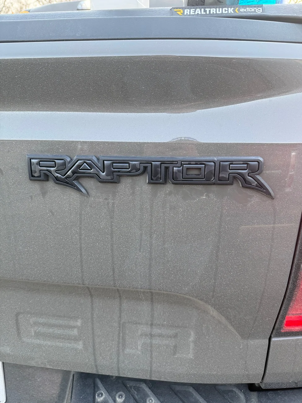 Ford Ranger Installed Tukskinz Raptor emblem and tailgate inserts IMG_7668