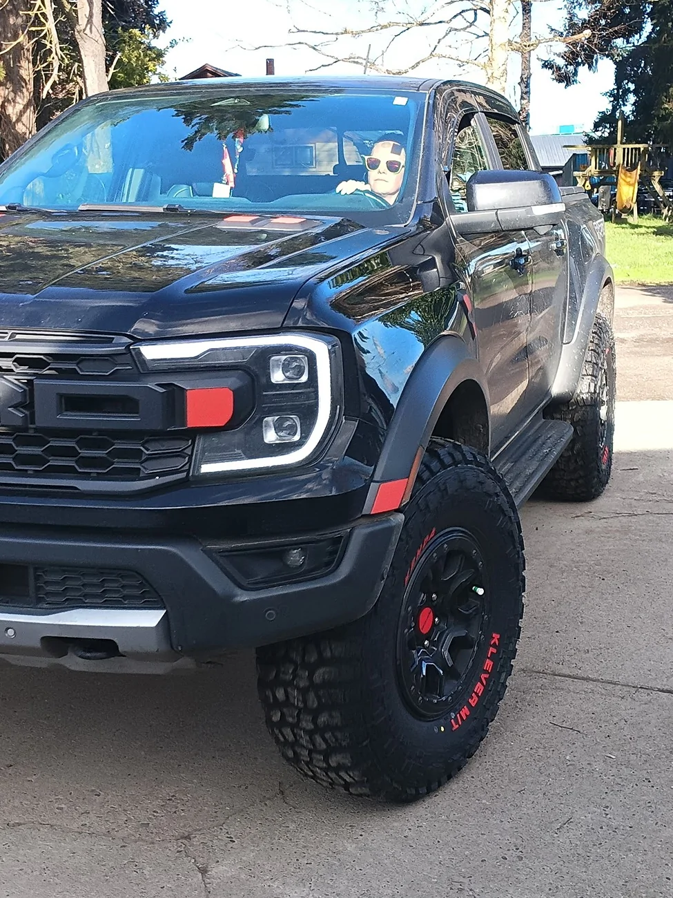 Ford Ranger 37's installed: 37x12.50r17 Kenda Klever tires on Bronco SAS wheels...minor trimming. IMG_20260315_182908