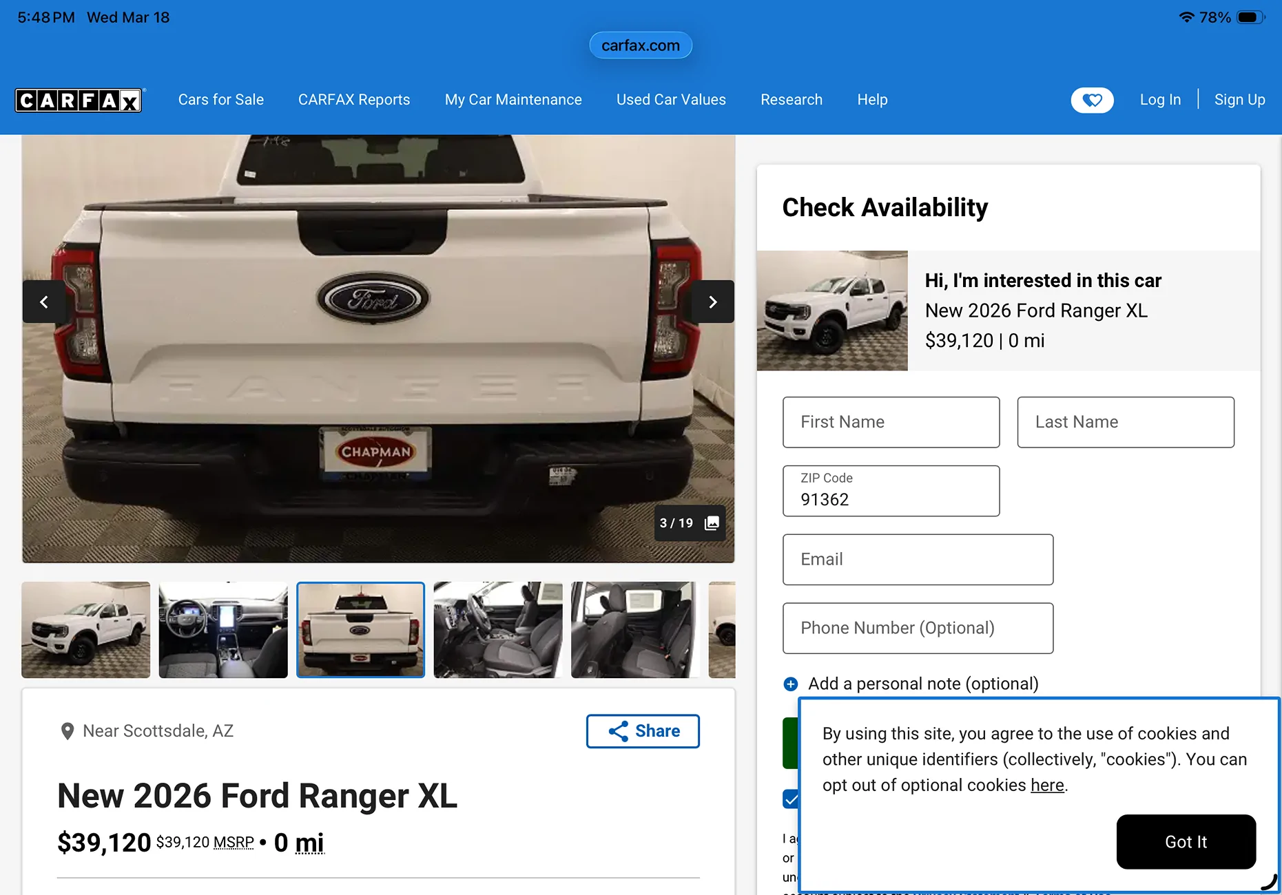 Ford Ranger 2026 XL now has LED taillights IMG_3647