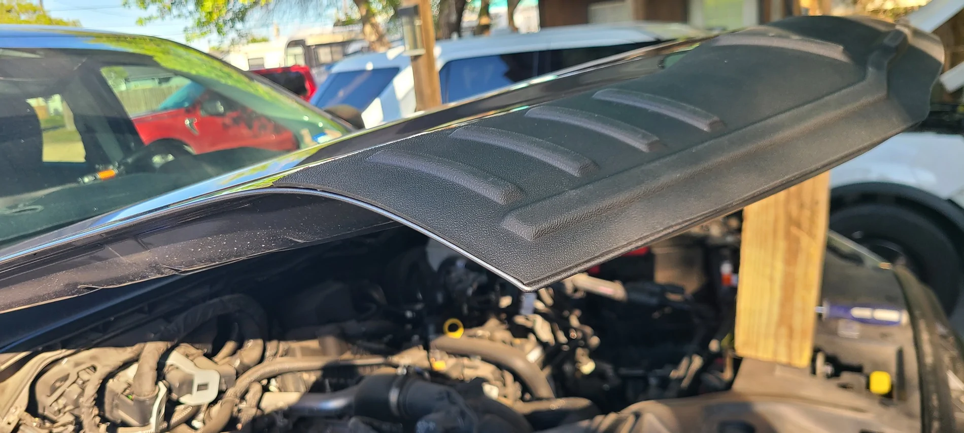 Ford Ranger TripleAliners new hood rock/bug deflector 20260320_174738