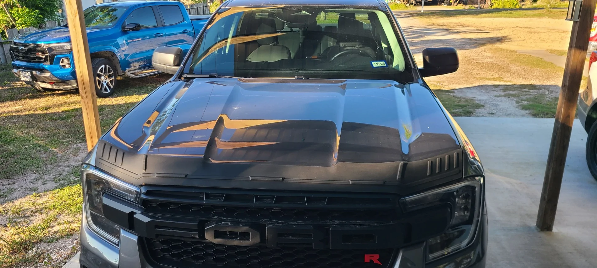 Ford Ranger TripleAliners new hood rock/bug deflector 20260320_182259