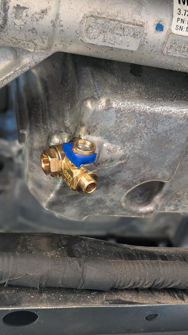 Ford Ranger Fumoto oil drain valve installed 1000005661