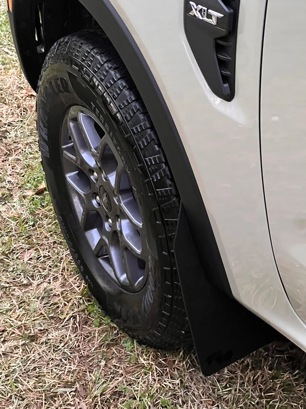 Ford Ranger Mudflap hardware and hole template for 2025 XLT IMG_8944