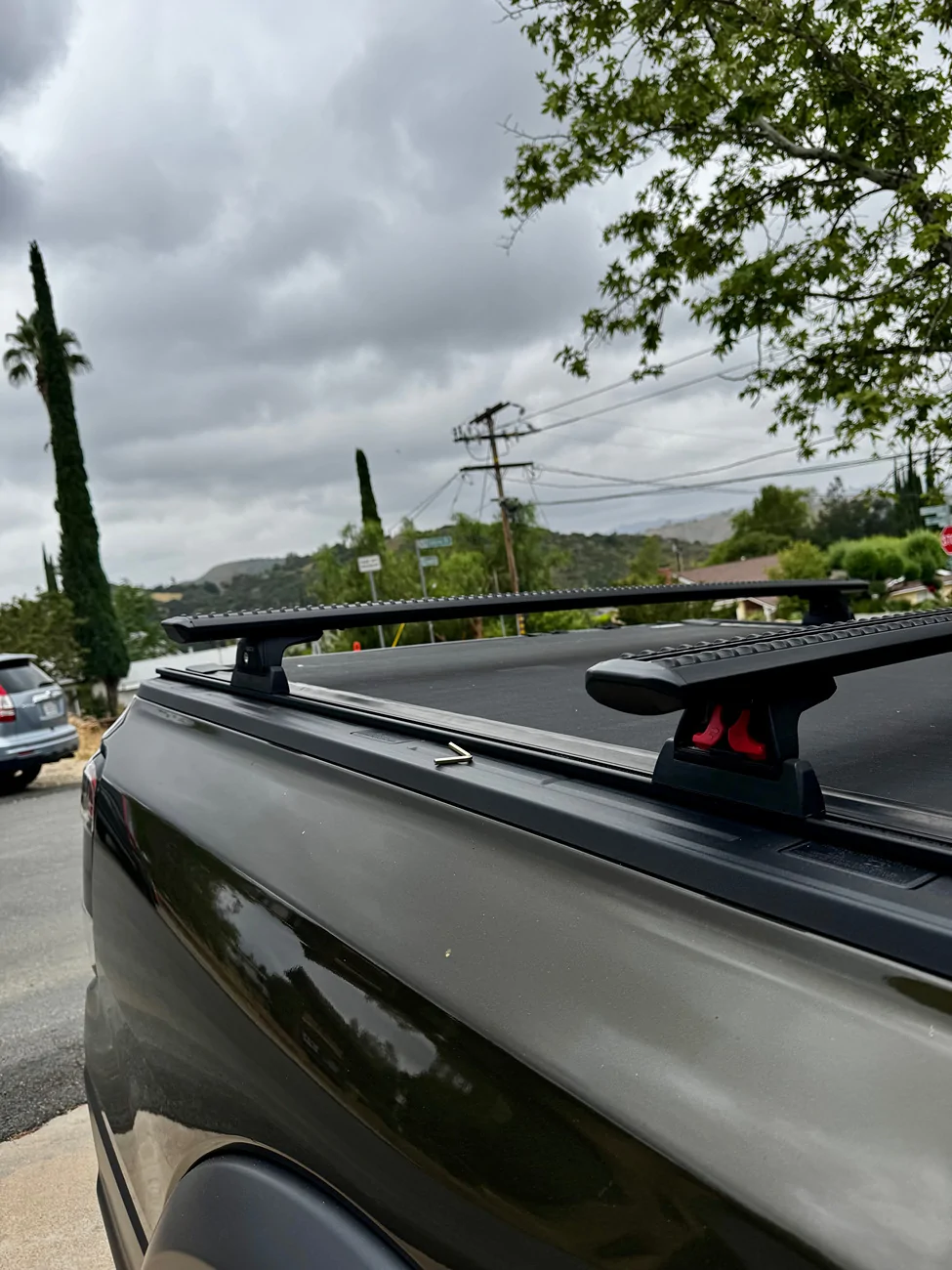 Ford Ranger Rhino Rack cross bars installed IMG_4110