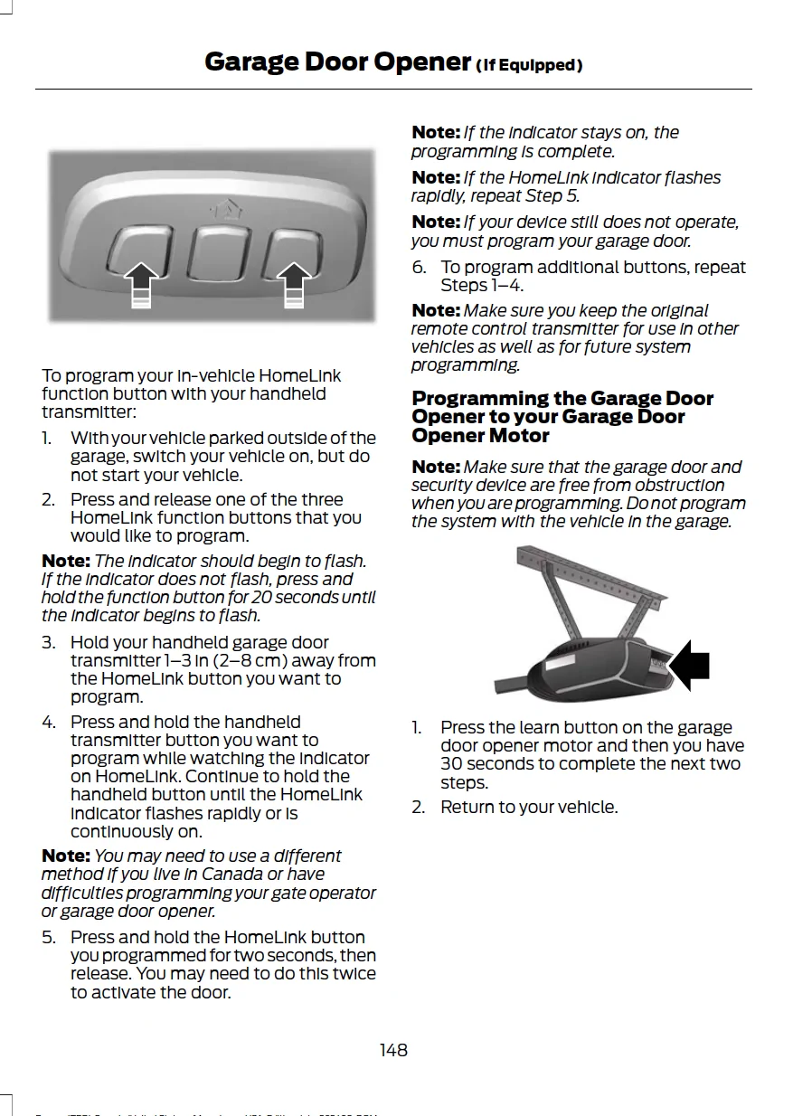Ford Ranger Programming HomeLink without a garage remote 1775011030185-9