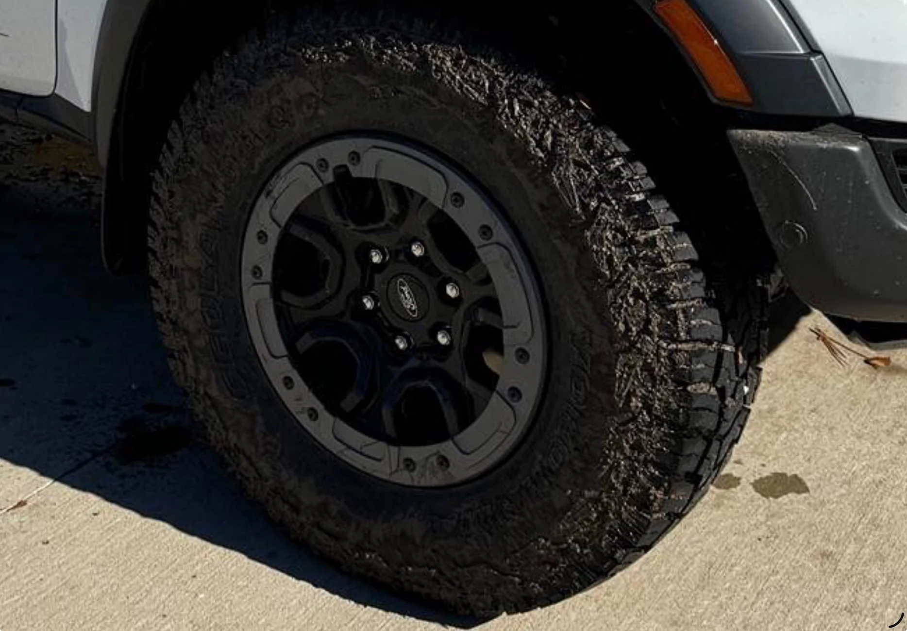 Ford Ranger Bronco Sasquatch wheels installed onRanger Raptor IMG_6750