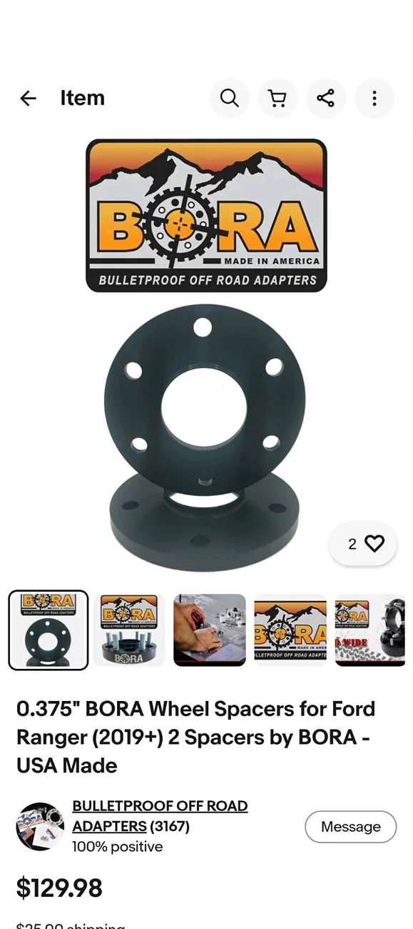 Ford Ranger PSA: Wheel Adapters USA 10mm Spacers DO NOT FIT! Screenshot_20260410-211312