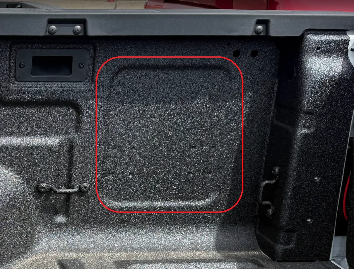 Ford Ranger Purpose of flat indent on passenger side of bed? rraptor_bed_side_panel
