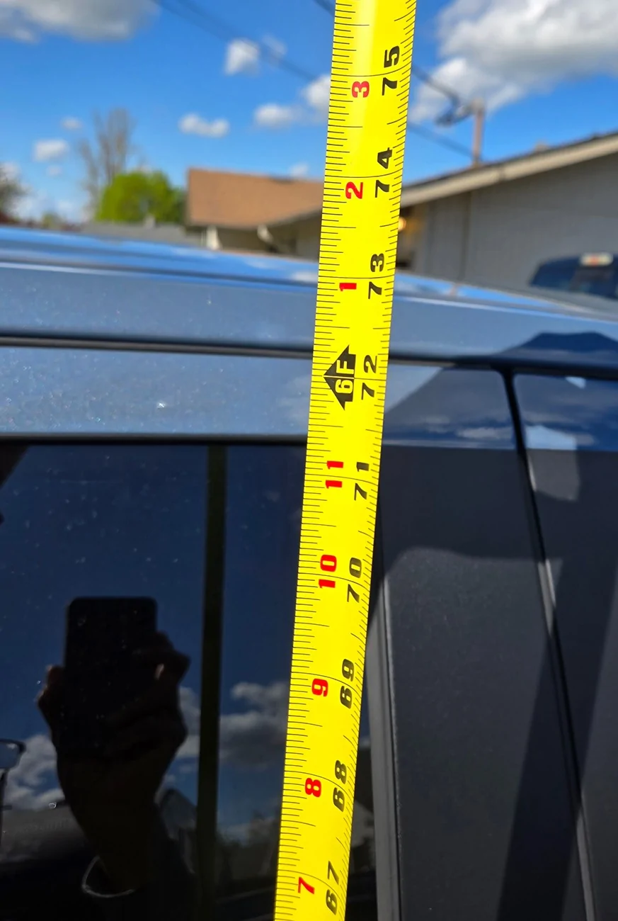 Ford Ranger Height at the top of the mirrors? 20260416_152159