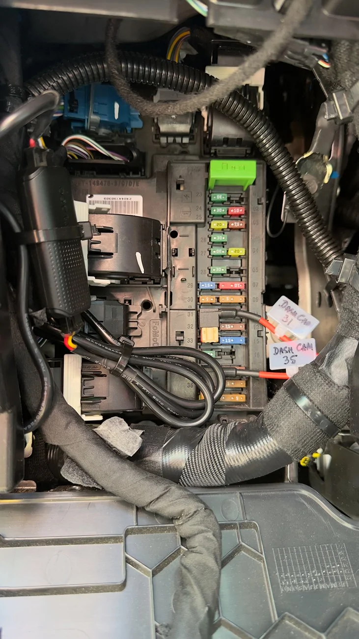 Ford Ranger HOW TO: Install dash cam using driver's side cabin fusebox, 2024 Ranger Raptor IMG_7123
