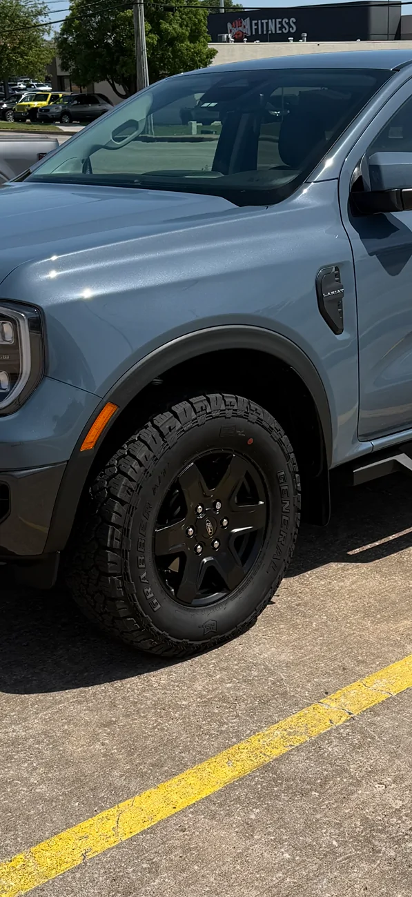 Ford Ranger New shoes! Bronco Black Diamond wheels with 265/70R17 Grabber ATX IMG_8980