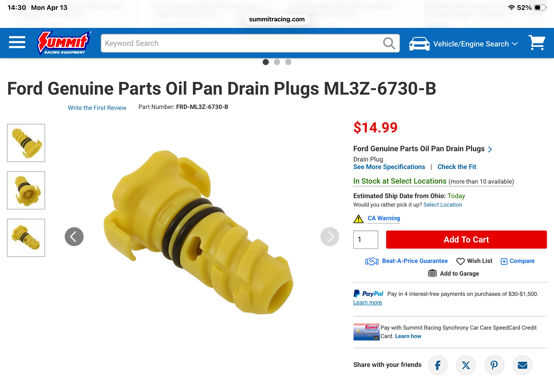 Ford Ranger Oil drain plug IMG_0039