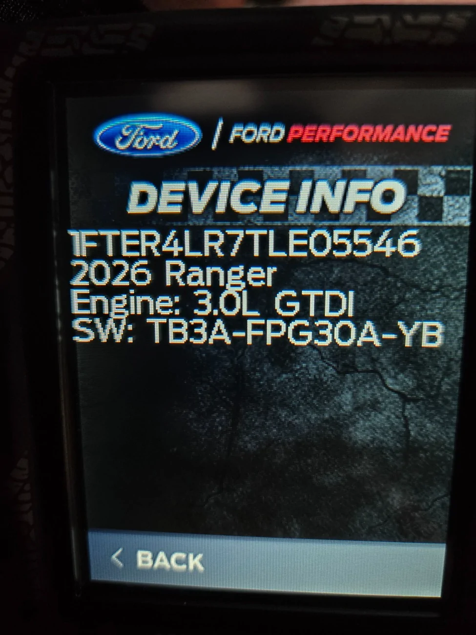 Ford Ranger Dealer FP Tune installed. Box never opened 20260428_200827