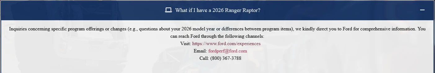 Ford Ranger Ford performance school no more??. rrap2