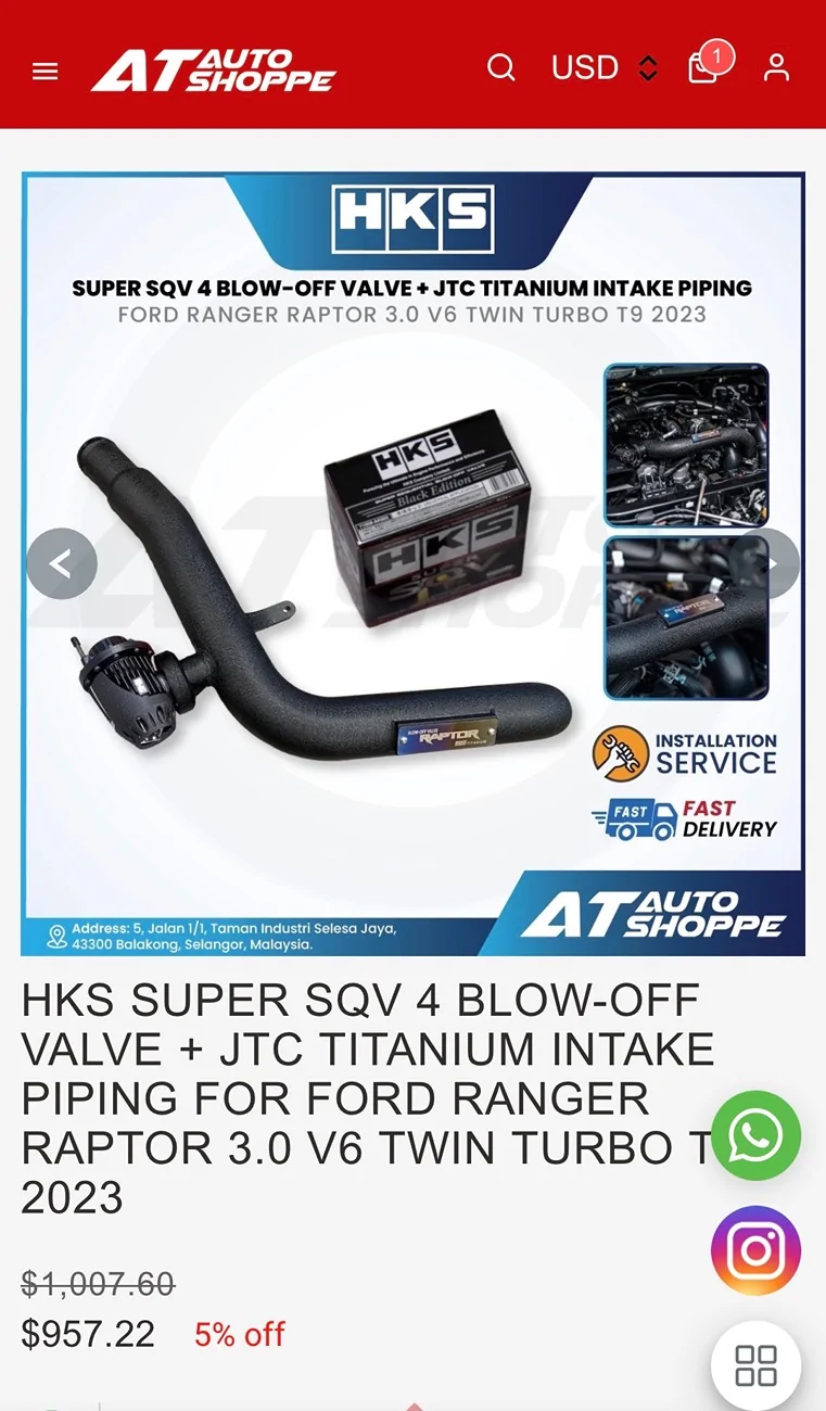 Ford Ranger HKS SSQV 4 for Ranger raptor IMG_4479