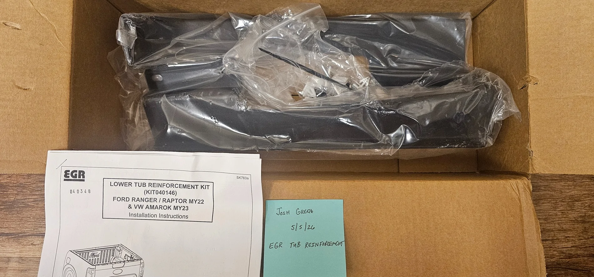Ford Ranger EGR Lower Tub Reinforcement kit (Kit 040146) 1000015545