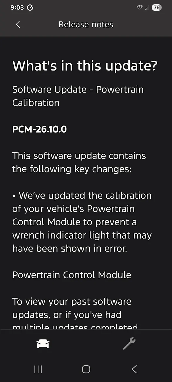 Ford Ranger Anybody Get OTA PCM-26.10.0 Last Night? PCM-26.10.0