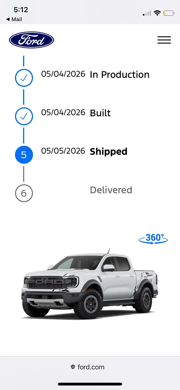 Ford Ranger Tracking New Raptor Order... IMG_6335