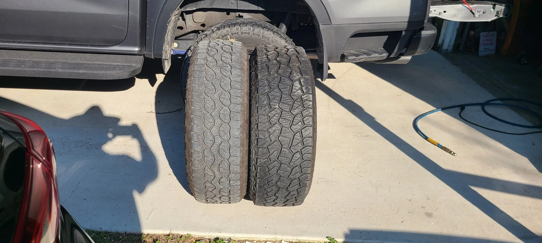 Ford Ranger Visual thread for wheels fitting (explains offsets) 20260512_180309