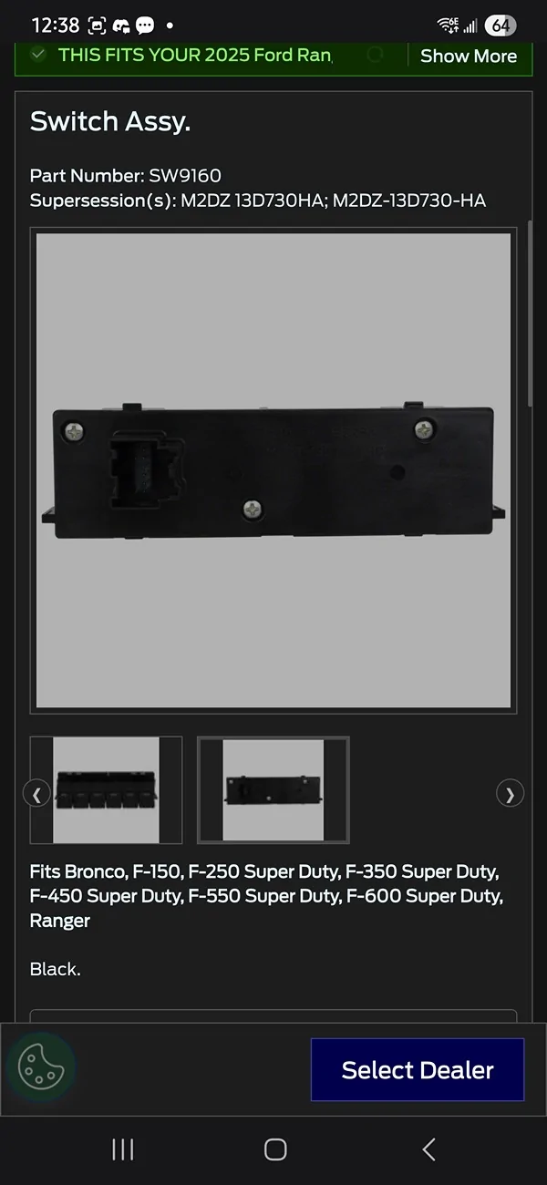 Ford Ranger Ranger Aux Switch Kit M-9100-RA Screenshot_20260518_123806_Samsung Browser