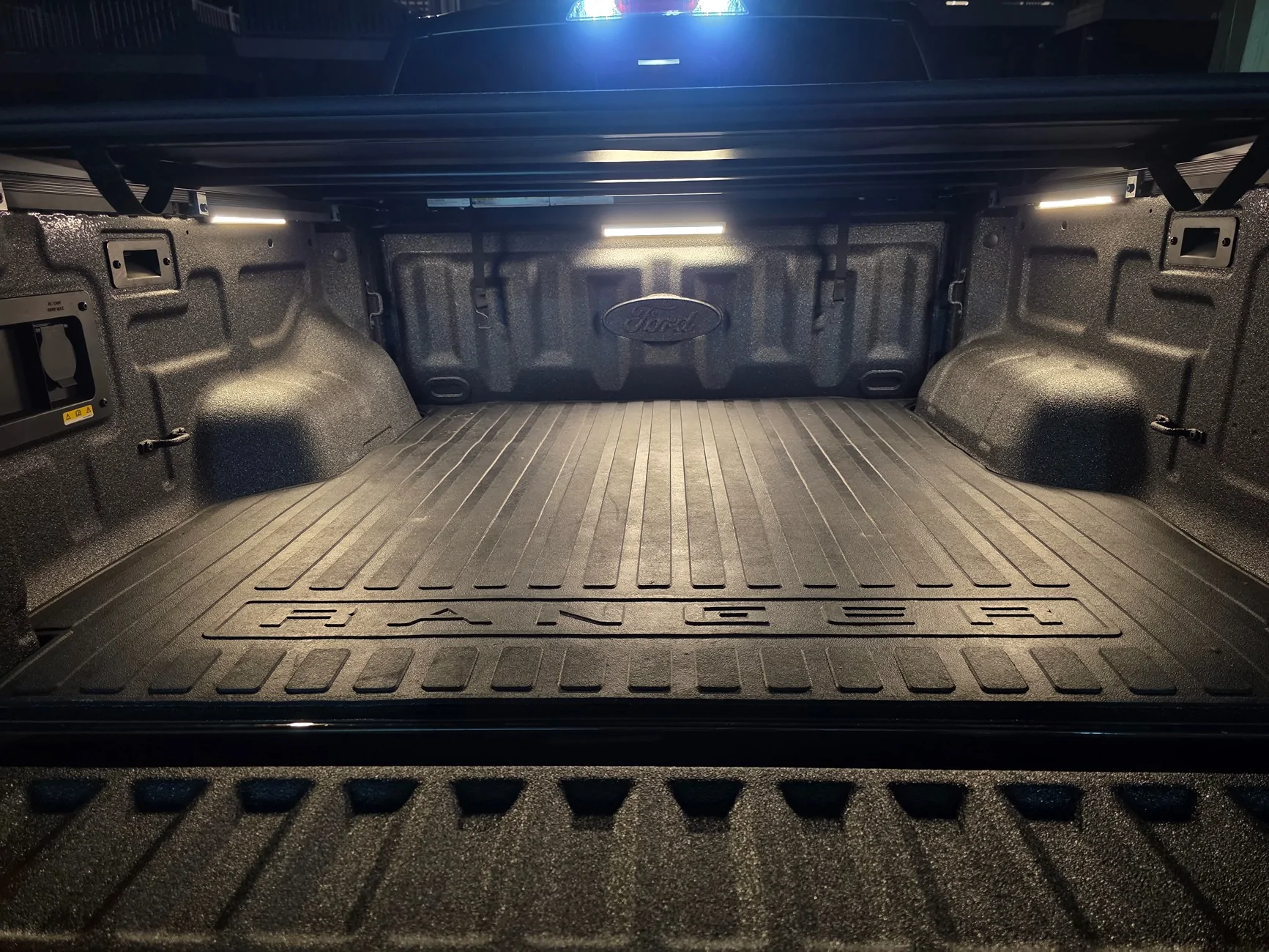 Ford Ranger Bed lighting upgrade w/ cabinet light strips from Costco 20260518_212348