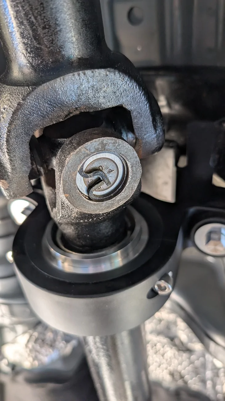 Ford Ranger JXB PERFORMANCE center support carrier and bearing installed on 24 Ranger XT 2wd PXL_20260524_171048953.MP