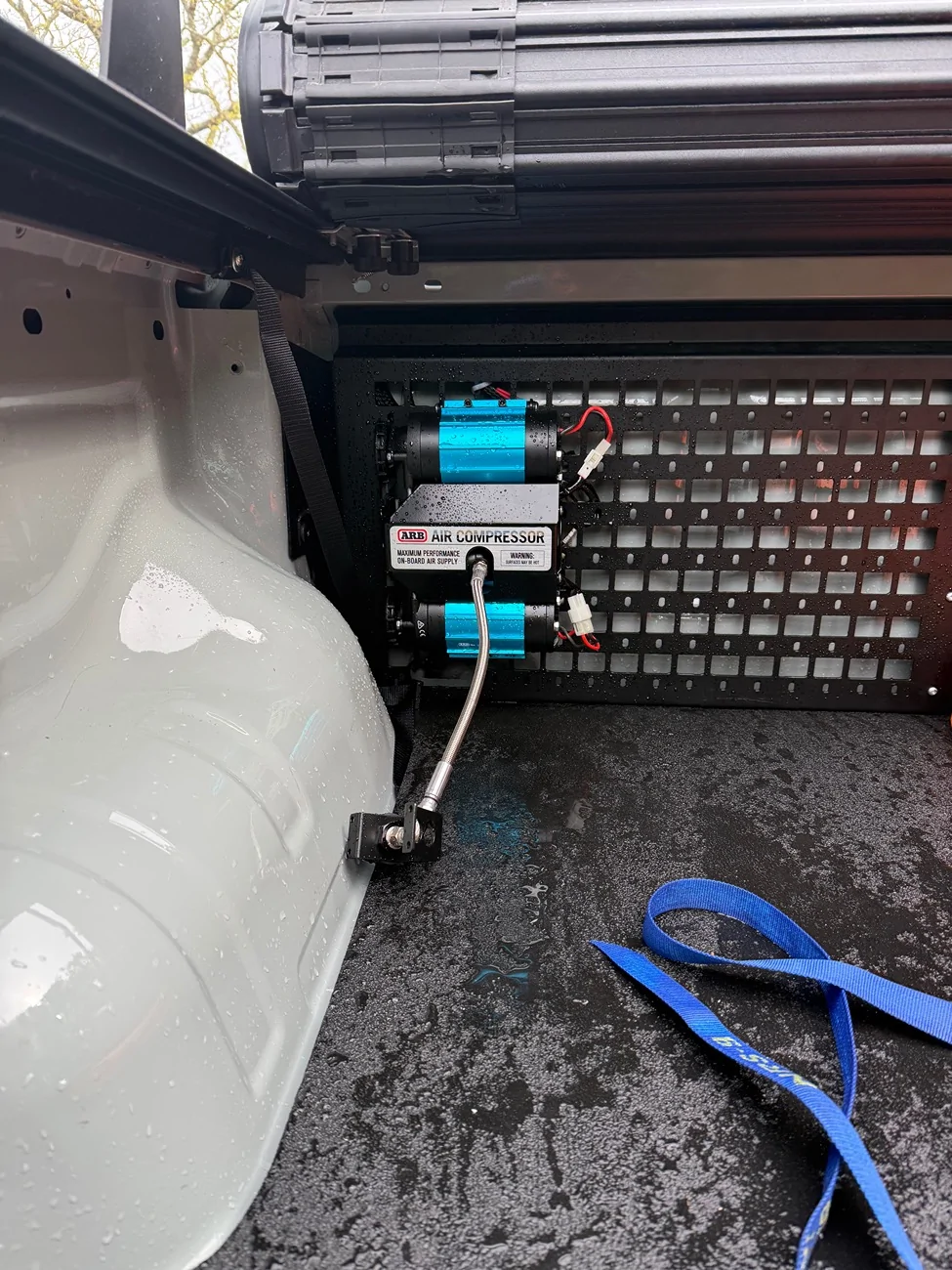 Ford Ranger ARB On Board Air Compressor Install in bed w/ molle panel IMG_4379