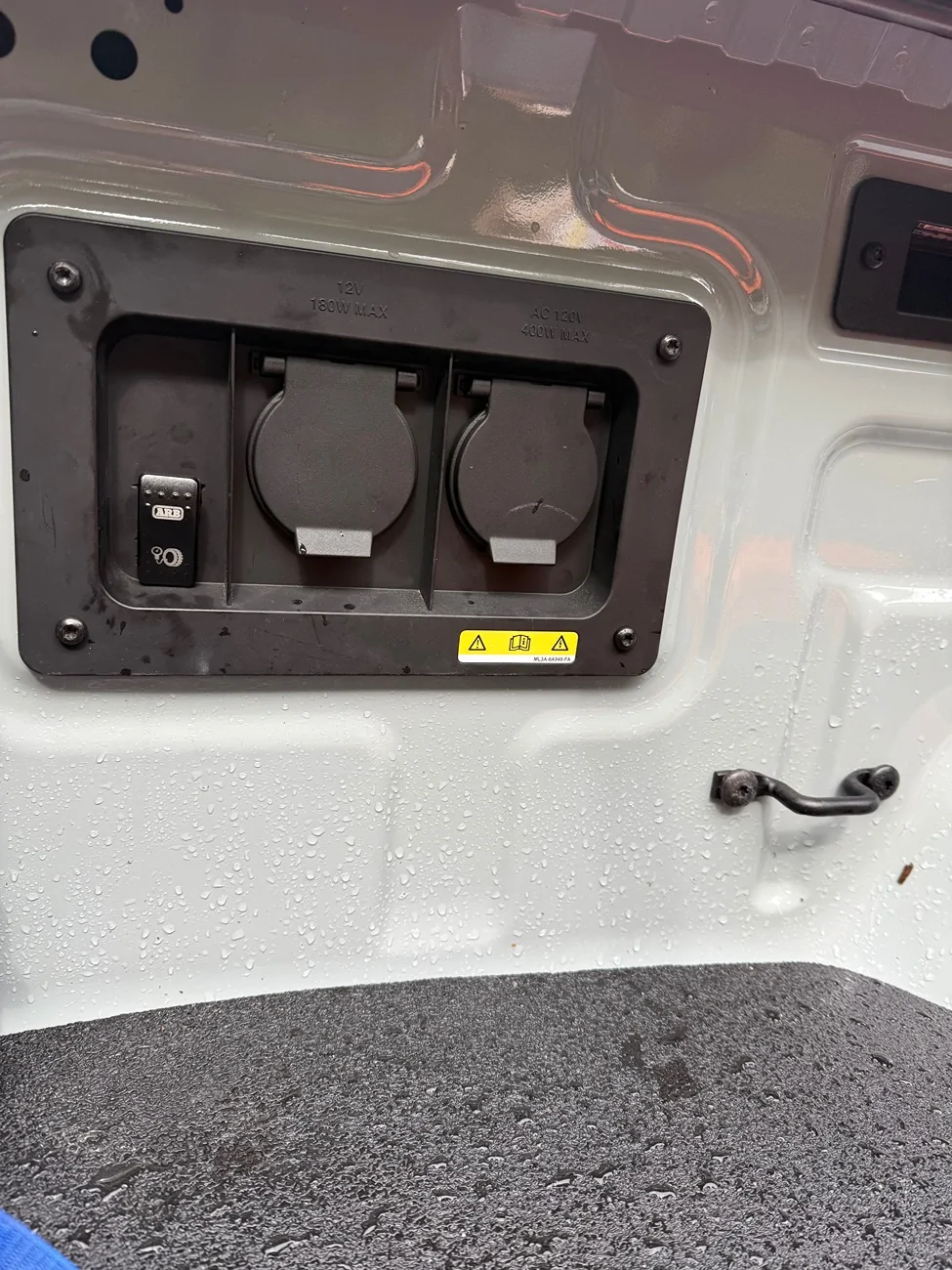 Ford Ranger ARB On Board Air Compressor Install in bed w/ molle panel IMG_4378