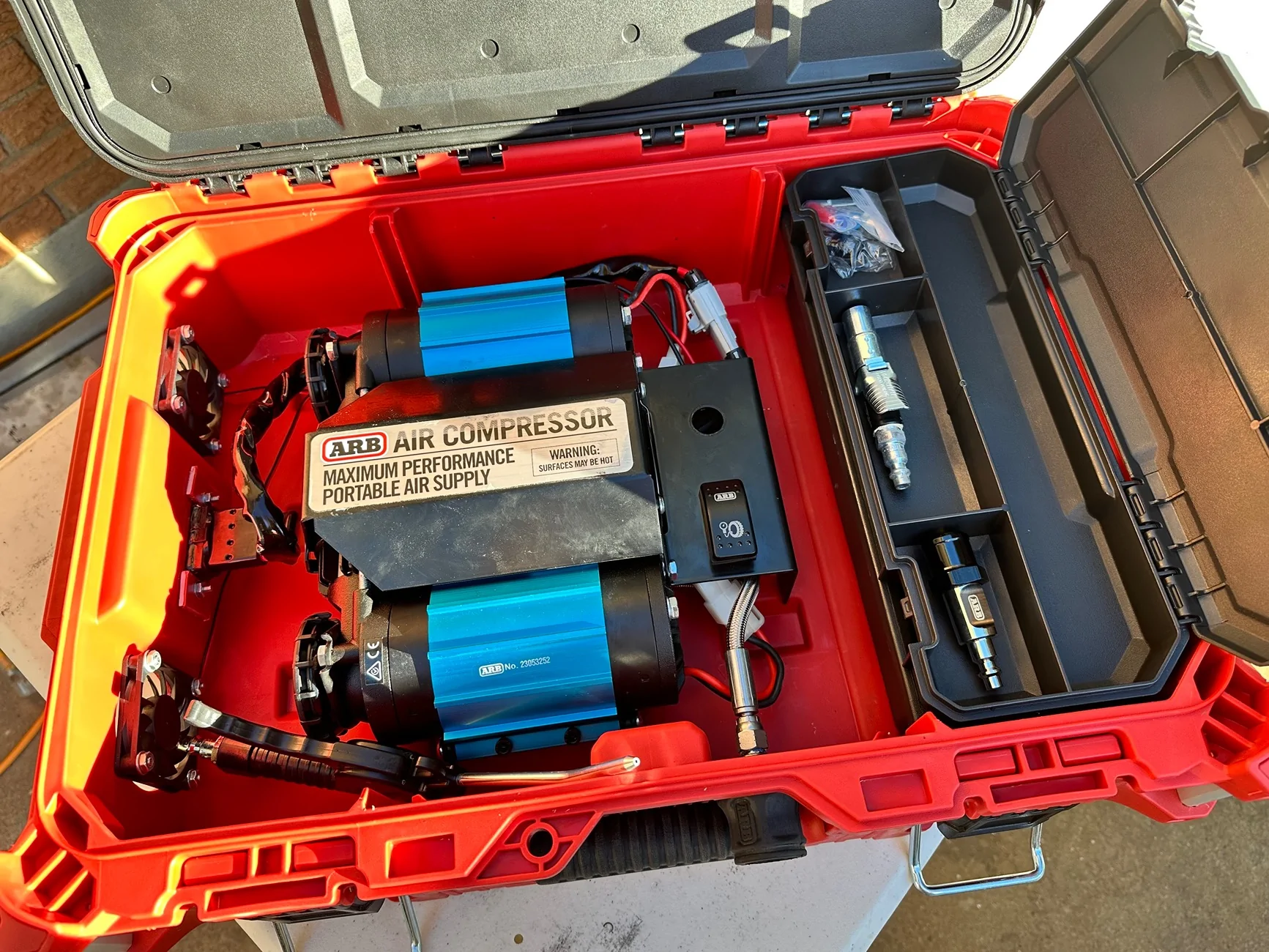 Ford Ranger ARB On Board Air Compressor Install in bed w/ molle panel IMG_1243