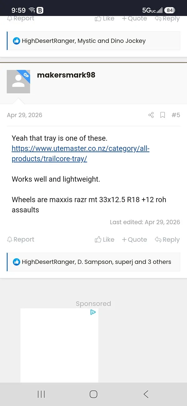 Ford Ranger Is everyone running E load tires? 1000019749