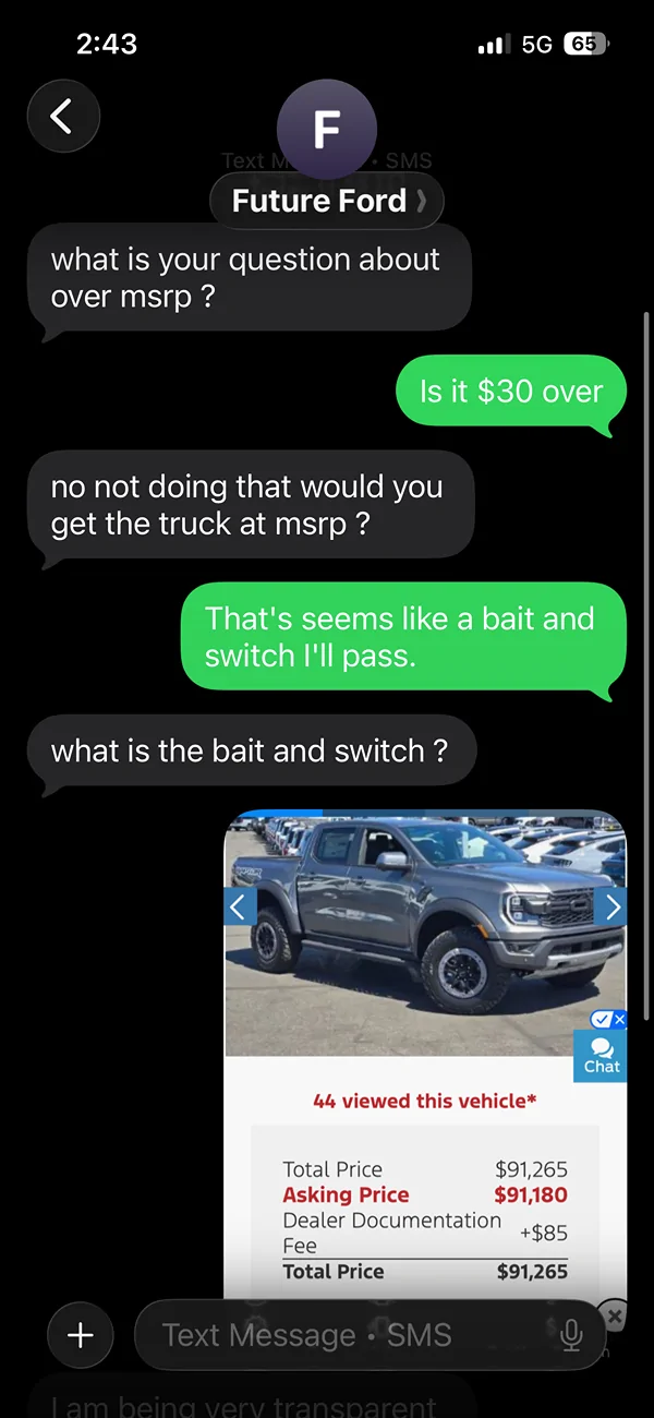 Ford Ranger How can this be $30k Over sticker IMG_3040