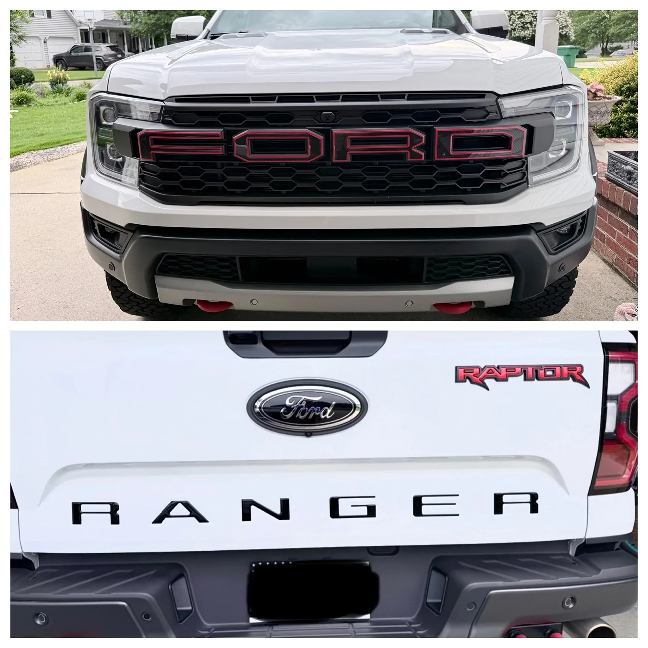 Ford Ranger Installed Tukskinz Raptor emblem and tailgate inserts IMG_9065